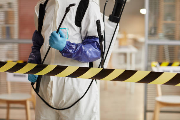 Professional Biohazard Cleanup technician working in Thompsons, TX